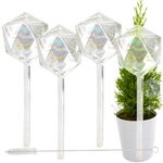 Aqua Glass Plant Watering Globes - 4pc Diamond