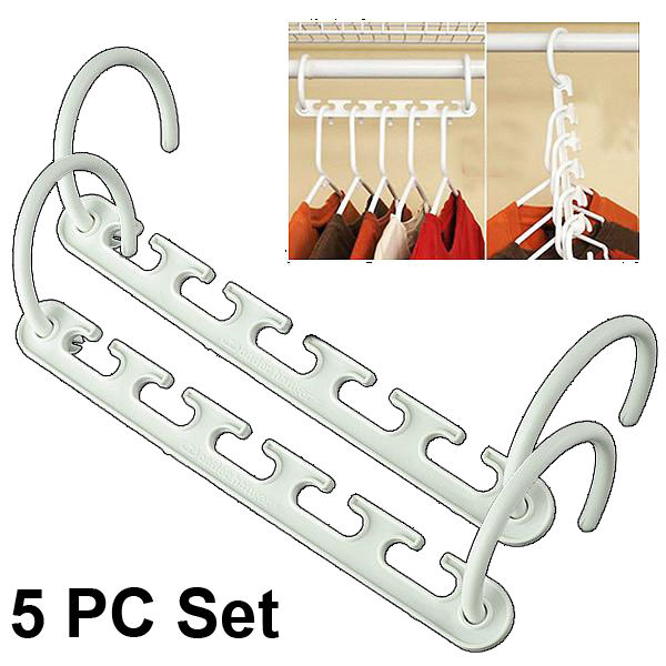 Space Saving Hangers 5pc Set 5 95   Space Saving Hangers 5pc Set 