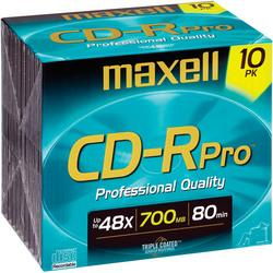 48x Professional-Quality Write-Once CD-R - 10 Pack, Jewel Caseprofessional 