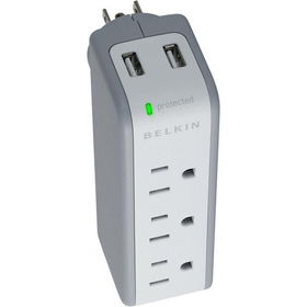 3-Outlet Surge Protector with USB Chargeroutlet 