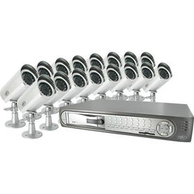Web-Ready 16-Channel DVR With 16 Night Vision Cameras