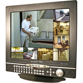 17" LCD Monitor With 8-Channel Dual Codec Ip Digital Video Recorder