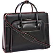 15.4"" Lake Forest Ladies' Leather Briefcase with Removable Sleeve-Black