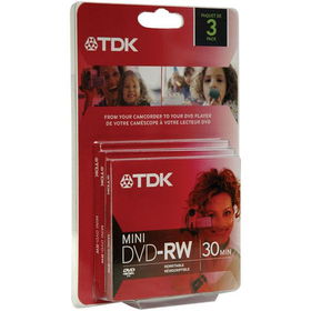 1.4 GB 2X MINI DVD-RWS, 3 PK