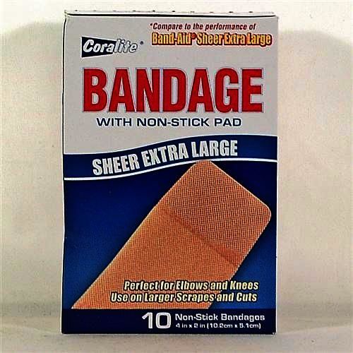 Coralite Sheer Bandage Extra Large 4"" x 2"" Case Pack 12coralite 