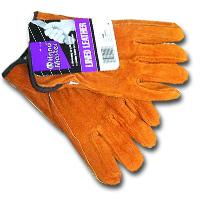 Split Leather Lined Gloves Large