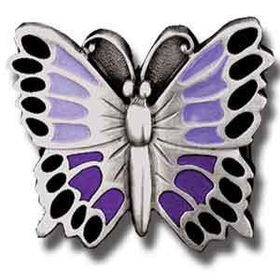 Pewter Belt Buckle - Purple Butterflypewter 