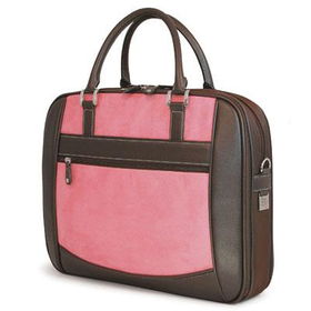 Pink Suede Briefcase