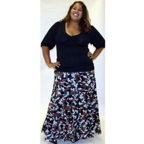 Green Camo Tiered Peasant/Boho Skirt Case Pack 6