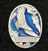Pewter 3-D Collector Pin - Washington Eaglepewter 