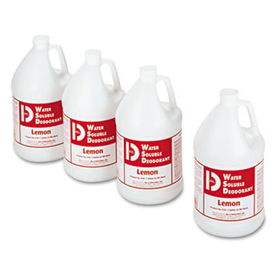 Big D Industries 1618 - Water-Soluble Deodorant, Lemon Scent, 1gal Bottles, 4/Carton