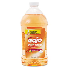 GOJO 572002 - Premium Foam Antibacterial Hand Wash, Fresh Fruit Scent, 46 oz Bottlegojo 