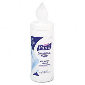 Purell 901112CT - Premoistened Sanitizing Wipes, Cloth, 7 x 8, 35/Canister, 12/Cartonpurell 