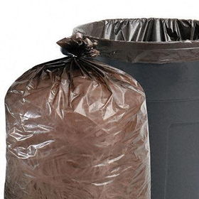 Stout T3658B15 - Total Recycled Content Trash Bags, 60 gal, 1.5mil, 36 x 58, Brown, 100/Carton