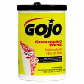 Gojo Scrubbing Wipes, 72-Count Canister Case Pack 6