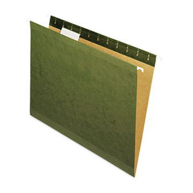 Reinforced Hanging Folders, 1/5 Tab, Letter, Standard Green, 25/Boxpendaflex 
