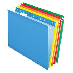 Reinforced Hanging Folders, Letter, Yellow, Red, Orange, Blue, Green, 25/Boxpendaflex 