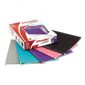 Reinforced Hanging Folders, Letter, Violet, Pink, Grey, Black, Aqua, 25/Boxpendaflex 