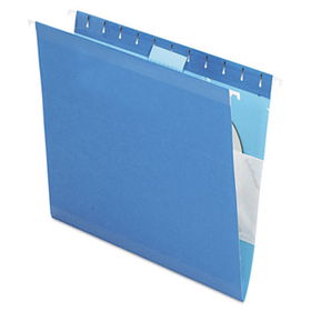 Reinforced Hanging Folders, 1/5 Tab, Letter, Blue, 25/Boxpendaflex 