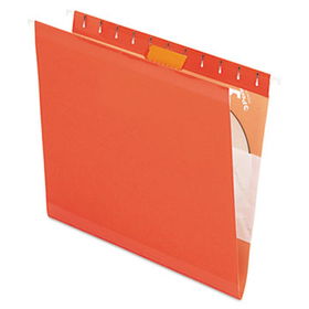 Reinforced Hanging Folders, 1/5 Tab, Letter, Orange, 25/Boxpendaflex 