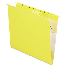 Reinforced Hanging Folders, 1/5 Tab, Letter, Yellow, 25/Boxpendaflex 