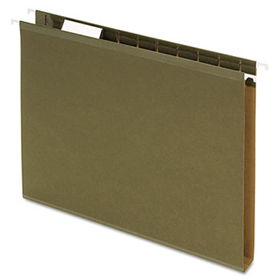 Reinforced 1"" Extra Capacity Hanging  Folders, Letter, Standard Green, 25/Boxpendaflex 