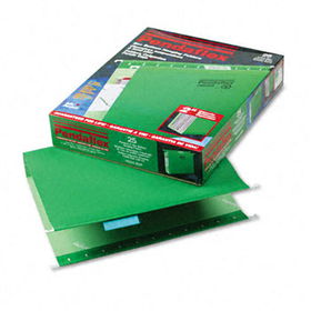 Reinforced 2"" Extra Capacity Hanging Folders, Letter, Bright Green, 25/Boxpendaflex 