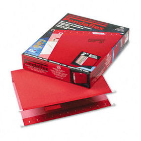 Reinforced 2"" Extra Capacity Hanging Folders, Letter, Red, 25/Boxpendaflex 