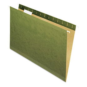 Reinforced Hanging Folders, No Tabs, Legal, Standard Green, 25/Boxpendaflex 