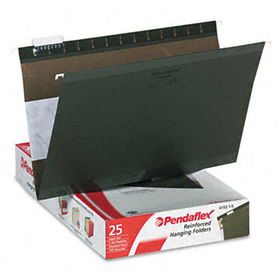 Reinforced Hanging Folders, 1/5 Tab, Legal, Standard Green, 25/Boxpendaflex 