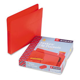 Smead 73501 - 3 1/2 Inch Expansion Drop Front File Pockets, Poly, Letter, Red, 4/Boxsmead 