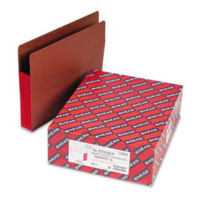 5 1/4 Inch Accordion Expansion File PocketsStraight Tab, Letter, Red, 10/Boxsmead 