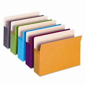 3 1/2"" Accordion Expansion Colored File Pocket, Straight Tab, Lgl, Asst, 5/Packsmead 