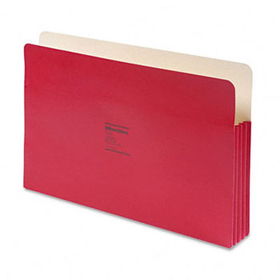ColorLife 3 1/2 Inch Expansion File Pocket, Straight Tab, Legal, Red, 25/Boxwilson 
