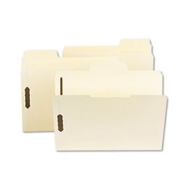 SuperTab File Folders with Fastener, 1/3 Cut, 11 Point, Legal, Manila, 50/Boxsmead 