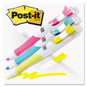 Flag + Highlighter, Blue/Yellow/Pink, 50 Flags/Pen, 3/Pkpost 