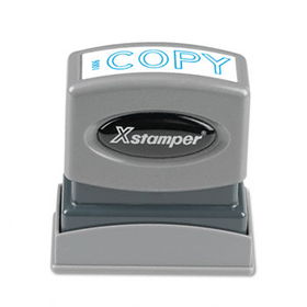 Xstamper ECO-GREEN 1006 - Title Message Stamp, COPY, Pre-Inked/Re-Inkable, Blue