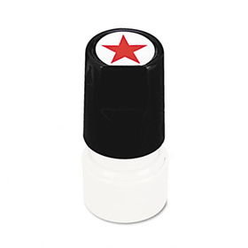 Round Message Stamp, STAR, Pre-Inked/Re-Inkable, Reduniversal 