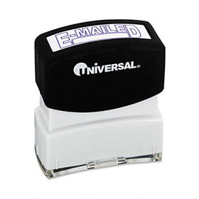 Message Stamp, E-MAILED, Pre-Inked/Re-Inkable, Blueuniversal 