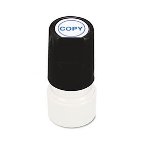 Round Message Stamp, COPY, Pre-Inked/Re-Inkable, Blue