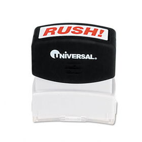 Message Stamp, RUSH, Pre-Inked/Re-Inkable, Red