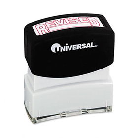 Universal 10068 - Message Stamp, REVISED, Pre-Inked/Re-Inkable, Red