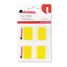 Page Flags, Yellow, 50 Flags/Dispenser, 2 Dispensers/Packuniversal 