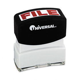 Message Stamp, FILE, Pre-Inked/Re-Inkable, Red