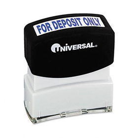 Message Stamp, for DEPOSIT ONLY, Pre-Inked/Re-Inkable, Blueuniversal 