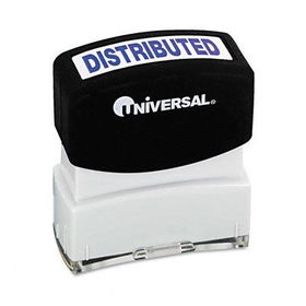 Universal 10050 - One-Color Message Stamp, DISTRIBUTED, Pre-Inked/Re-Inkable, Blueuniversal 