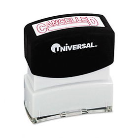 Message Stamp, CANCELLED, Pre-Inked/Re-Inkable, Red