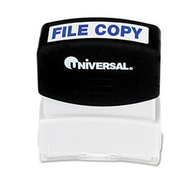Message Stamp, FILE COPY, Pre-Inked/Re-Inkable, Blueuniversal 