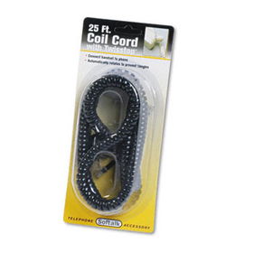Twisstop Detangler w/Coiled, 25-Foot Phone Cord, Blacksoftalk 