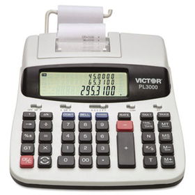 Victor PL3000 - PL3000 Two-Color Printing Desktop Calculator, 12-Digit LCD, Black/Red